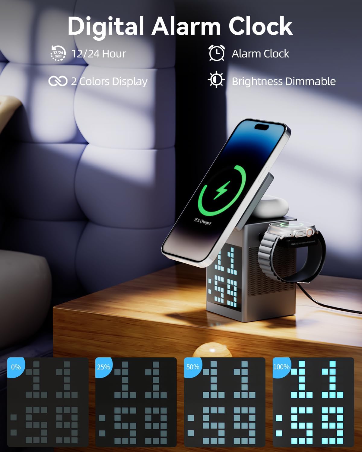 Smart Charger Speaker and Phone, Smart Watch Holder | Portable and Easy to use - Image 4