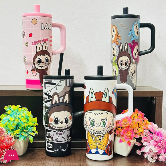 Labubu Design Bottle | Thermos For Kids School and Picnic Use - Image 2