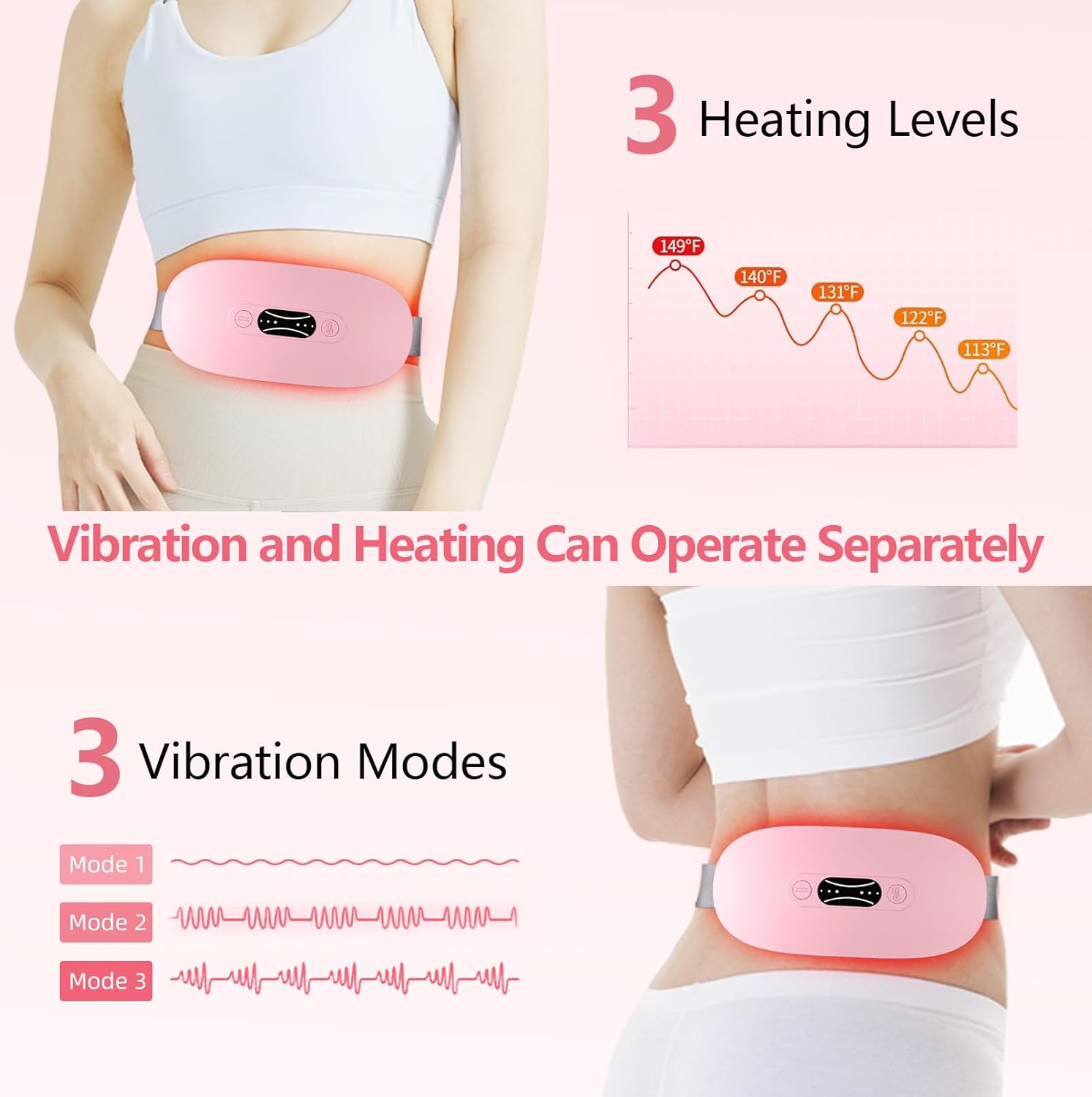 Portable Cordless Heating Pad – Multifunctional Intelligent Uterine Warm Belt - Image 6