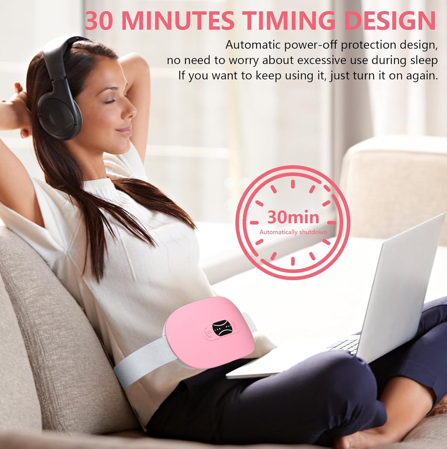 Portable Cordless Heating Pad – Multifunctional Intelligent Uterine Warm Belt - Image 4